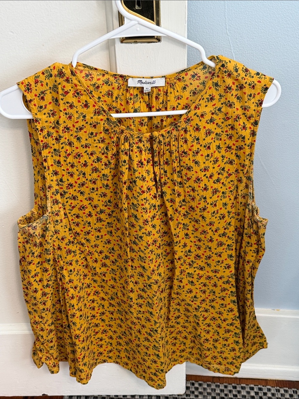 Madewell Yellow Floral Sleeveless Camisole